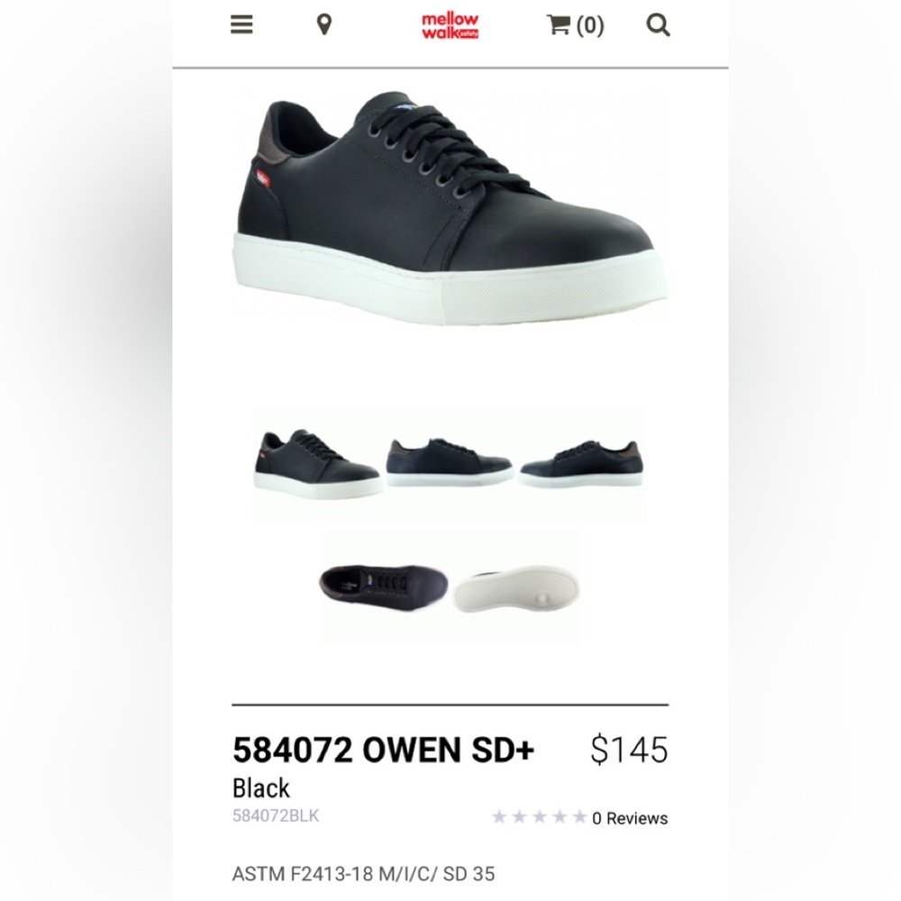 584072 OWEN SD+ Steel toe leather
Black size 12